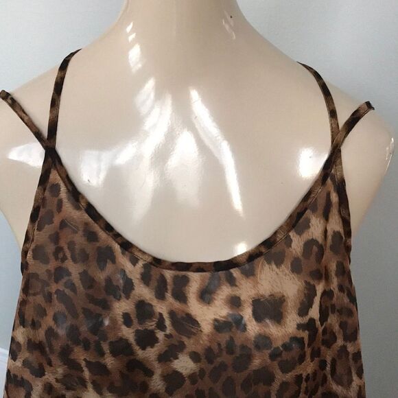 audrey brown sheer leopard print top, medium - Picture 2 of 3